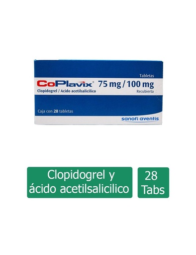 [7501165007338] Coplavix 75/100 Mg 28 Tabletas 