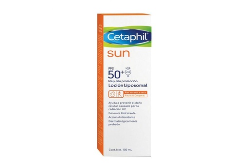 [7612076457355] Cetaphil Sun Bloqueador Loción 50+ FPS 100 Ml 