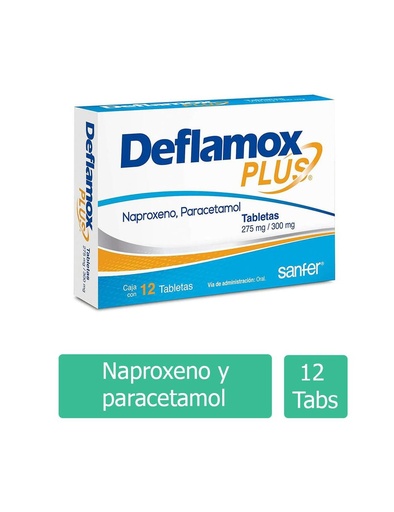 [7501070600433] Deflamox Plus 275/300 Mg 12 Tabletas 