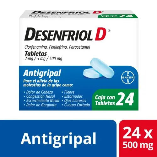 [7502276040382] Desenfriol D 2/5/500 Mg 24 Tabletas 