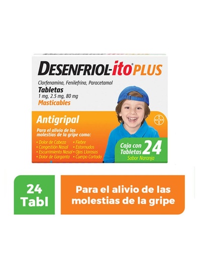 [7502276040405] Desenfriolito Plus Masticables 24 Tabletas 
