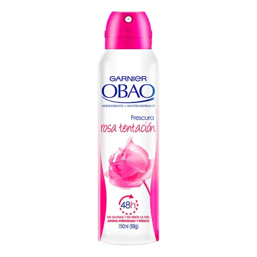 [7509552909814] Desodorante Garnier Obao Frescura Rosa Tentación Aerosol 150 Ml 