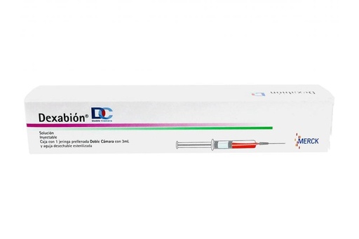 [7501298217673] Dexabión DC 1 Jeringa Prellenada Doble Cámara 3 Ml Y Aguja Desechable Esterilizada 