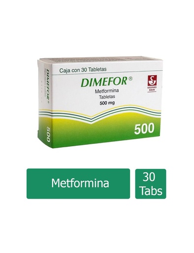 [7501300408082] Dimefor 500 Mg 30 Tabletas 