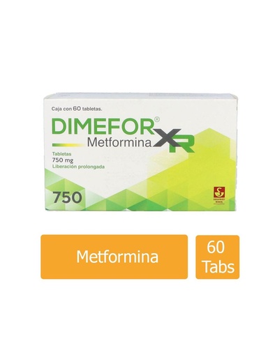 [7501300420794] Dimefor XR 750 Mg Liberación Prolongada 60 Tabletas 