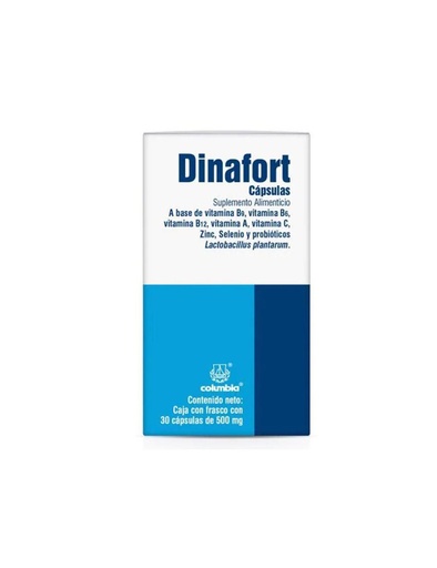 [7506400900740] Dinafort 500 Mg Suplemento Alimenticio 30 Cápsulas 