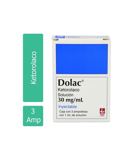 [7501300407030] Dolac 30 Mg 3 Ampolleta 1 Ml 