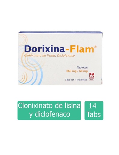 [7501300420220] Dorixina-Flam 250/50 Mg 14 Tabletas 