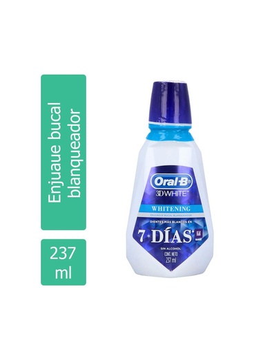 [7506295307754] Enjuague Bucal Oral B 3D White 237 Ml 