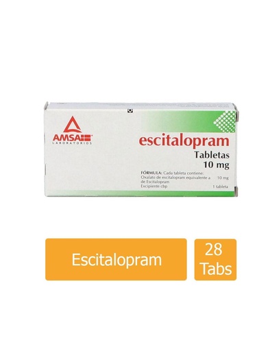 [7501349024366] Escitalopram 10 Mg 28 Tabletas Genérico Amsa 