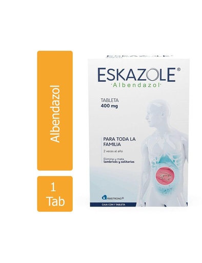 [7501089801425] Eskazole 400 Mg 1 Tableta 