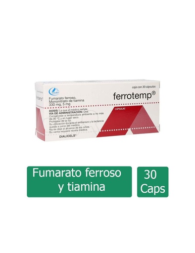 [7501293200168] Ferrotemp 330 / 5 Mg 30 Cápsulas 