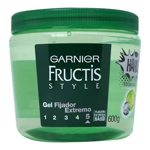 [7506078955028] Gel Para Cabello Garnier Fructis Style Hard Con Cera De Fruta 600 G 