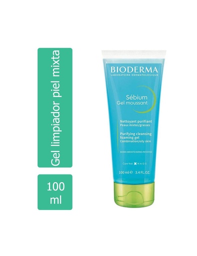 [3401353791220] Gel Limpiador Para Piel Mixta Bioderma Sébium 100 Ml 