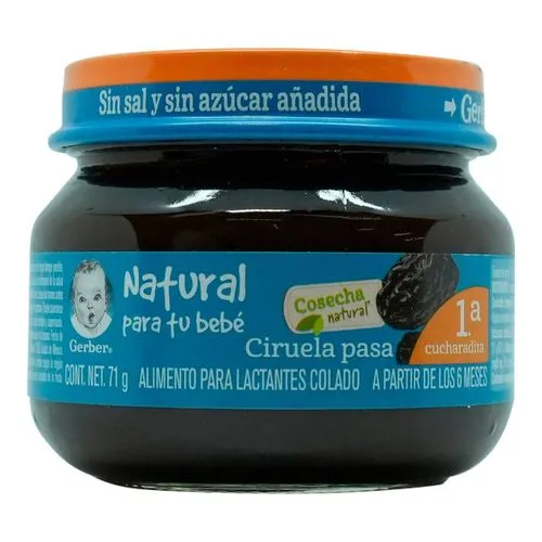 [75013356] Gerber Papilla Frasco Con 71 G - Ciruela Pasa