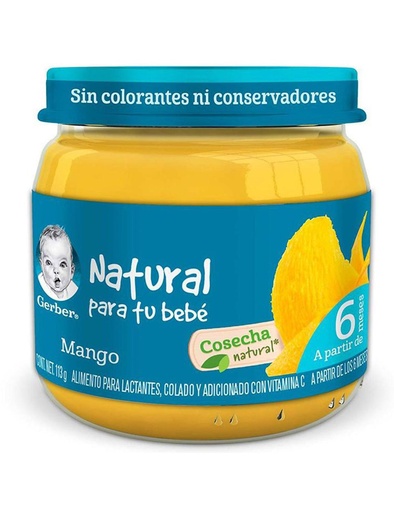 [75003487] Gerber Papilla Mango 2Da Etapa Frasco Con 113 G