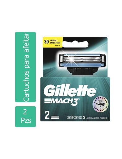 [47400179240] Hoja Gillette Mach3 2 Piezas 