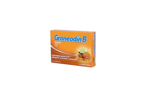 [7501095409059] Graneodín B 10 Mg Miel Limón 24 Pastillas 