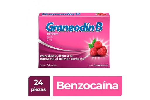 [7501095409004] Graneodín B 10 Mg Frambuesa 24 Pastillas 