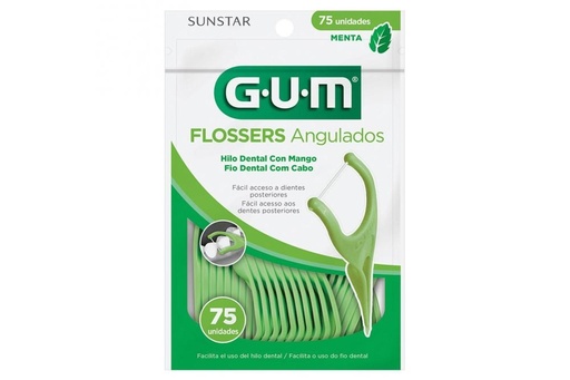 [70942304177] Palillos Gum Con Hilo Dental Angulado75 Piezas 
