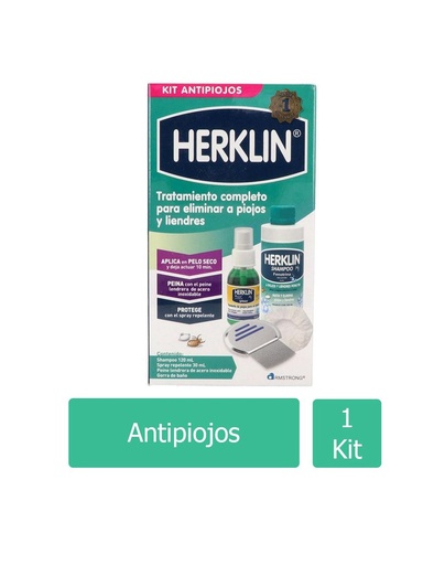 [7501089810571] Kit Herklin Antipiojos 4 Piezas 