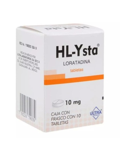[7502216790339] Hl-Ysta Loratadina 10 Mg 10 Tabletas Genérico Ultra Lab 