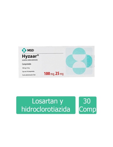 [7501326000994] Hyzaar 100/25 Mg 30 Comprimidos 
