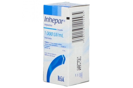 [7501125115585] Inhepar 1000 UI Ampolleta 10 Ml 