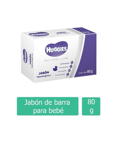 [7501943450103] Jabón Huggies Sueños Lavanda Barra 80 G 