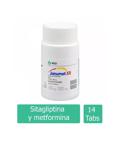 [7502241941911] Janumet Xr 100/1000 Mg Liberación Prolongada 14 Tabletas 
