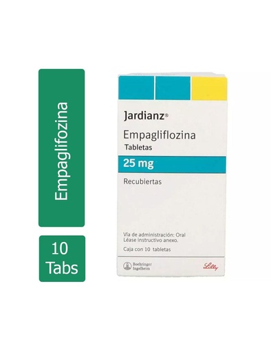 [7501034605092] Jardianz 25 Mg Recubiertos 10 Tabletas 