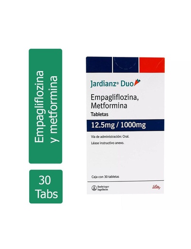[7501034645180] Jardianz Dúo 12.5/1000 Mg 30 Tabletas 