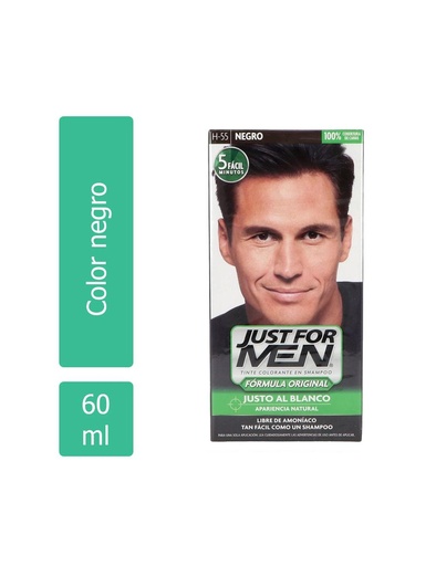 [7501080111325] Tinte Just For Men Negro 60 Ml 