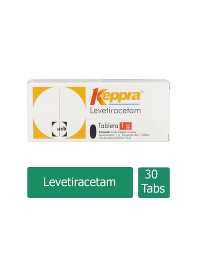 [7501088507694] Keppra 1 G 30 Tabletas 