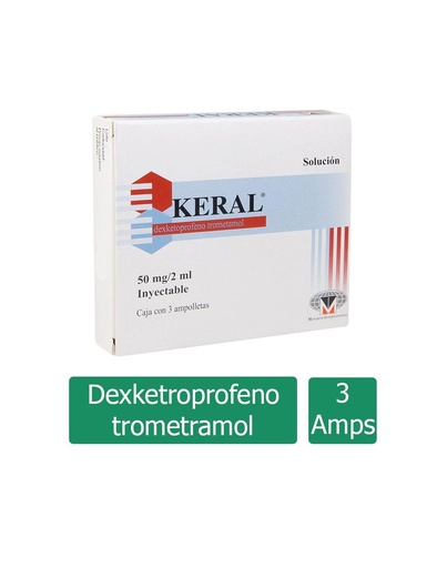 [7501385494215] Keral 50 Mg Solución Inyectable 3 Ampolletas 2 Ml 
