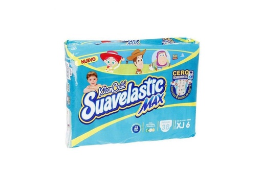 [7501943447615] Pañal Kleen Bebé Suavelastic Extra Jumbo Etapa 6 40 Piezas 