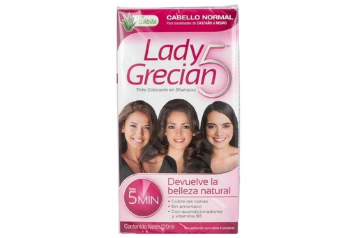 [7501080102620] Tinte Lady Grecian 5 Minutos 120 Ml 