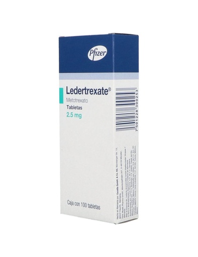 [7501228300253] Ledertrexate 2.5 Mg Caja Con 100 Tabletas - Rx