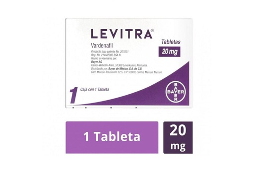 [7501318620162] Levitra 20 Mg 1 Tableta 