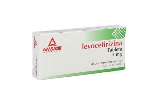 [7501349028395] Levocetirizina 5 Mg 10 Tabletas Genérico Amsa 