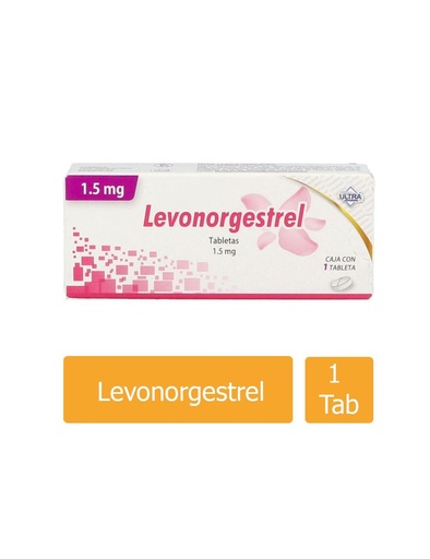 [7502216806474] Levonorgestrel 1.5 Mg 1 Tableta Genérico Ultra Lab 