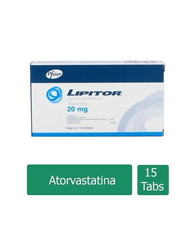 [7501287640819] Lipitor 20 Mg 15 Tabletas 