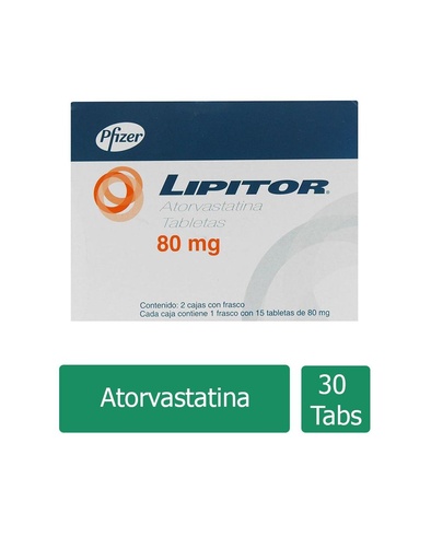 [7501287640925] Lipitor 80 Mg 15 Tabletas 2 Cajas 