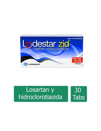 [7501299307168] Lodestar Zid 100/25 Mg 30 Tabletas Recubiertas 