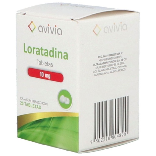 [7502216804890] Loratadina 10 Mg 20 Tabletas