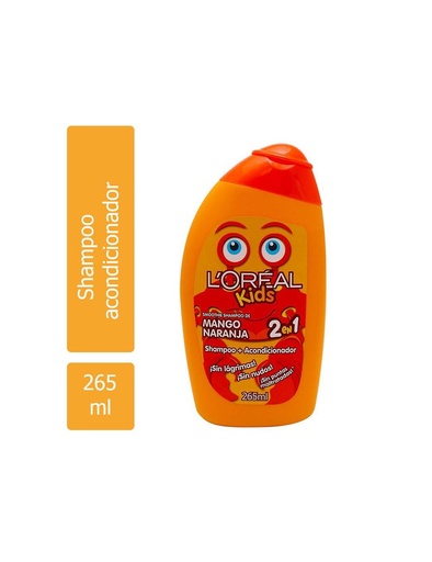 [7501027280657] Shampoo L'Oréal Kids 2 En 1 Smoothie Mango-Naranja 265 Ml 