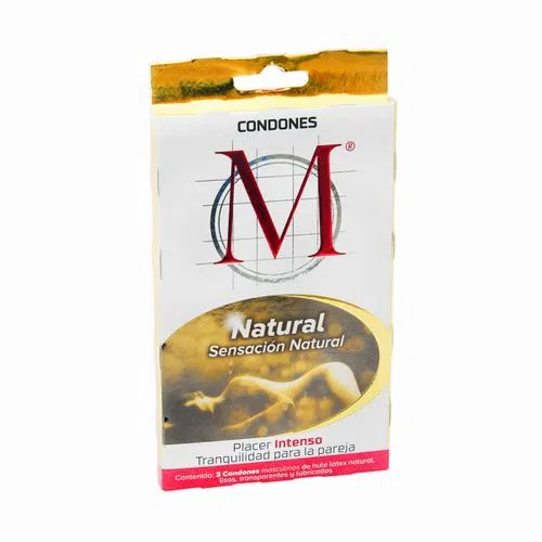 [650240009518] Preservativo M Force Natural 3 Condones 