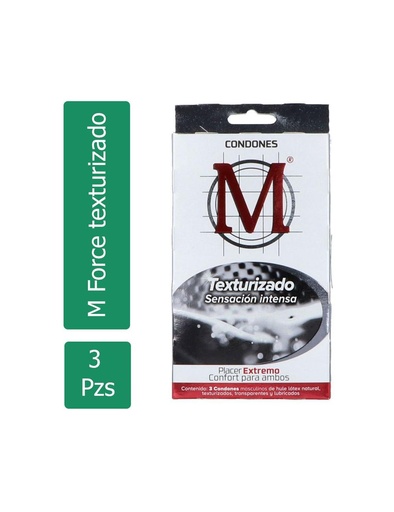 [650240009525] Preservativo M Force Textturizado 3 Condones 