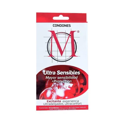 [650240012525] Preservativo M Force Ultra Sensible 3 Condones 