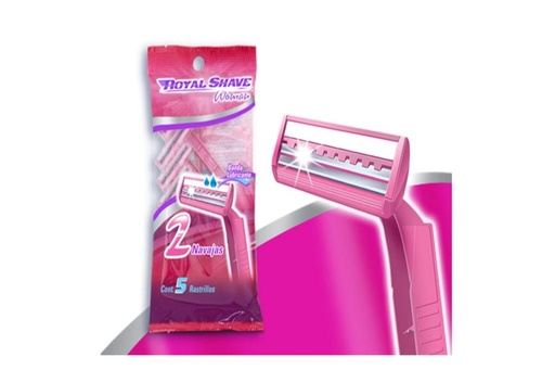 [7503014279057] Máquina Royal Shave Woman Deschechable 2 Navajas 5 Piezas 